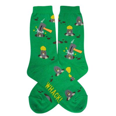 Foot Traffic - Women's GIRL POWER Novelty Socks, Fits Women's Shoe Sizes 4-10 (Whack a Mole)