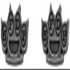 Alchemy Gothic England - 5FDP: Knuckle Duster Ear Studs view 1