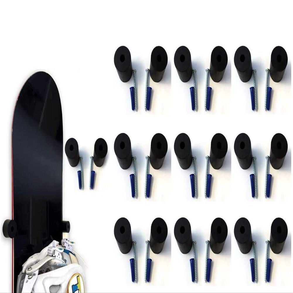 SkateHoarding Wall Bullet Snowboard Wall Mount Display Hanger Rack 10-Pack