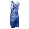 KO Sports Gear Unisex Wrestling Singlet for Adult Wrestlers - Wrestling Singlet for Men & Women - Bold Durable Uniform, Stretchy Breathable Material - Blue Skull, Adult Medium view 3