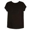 Amy Byer Big Girl's Short Sleeve Tie Front Top with Necklace Shirt, Black, S view 2