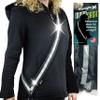 MOONSASH Fitted Reflective Gear for Walking at Night - Midnight Black MED | Running, Biking, Dog | Reversible & Comfortable Reflective Sash for Women & Men | US Patented | Stylish Vest Replacement! view 1