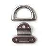 8mm Folding Pad Eye 316 Stainless Steel Lashing Ring Heavy Duty D Ring Tie Down Anchor Come with Screws (Pack of 2) view 4