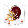 Better Display Cases Clear Acrylic Catchers Helmet Display Case with Orange Risers and Clear Base (A002-OR) view 2