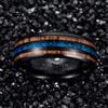 NUNCAD Men's 8mm Tungsten Wood Ring Tungsten Carbide Ring Koa Wood Wedding Engagement Ring Band Size 8 view 3