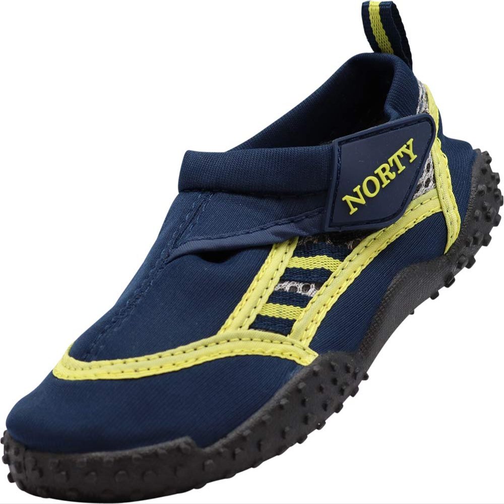 NORTY Wave Aqua Sock - Water Shoes for Kids - Swim Shoes for Kids - Beach Shoes for Kids - Water Socks - Aqua Shoes - Swimming Shoes - Skeletoe - Navy, Yellow
