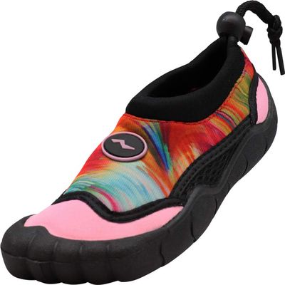 NORTY Wave Aqua Sock - Water Shoes for Kids - Swim Shoes for Kids - Beach Shoes for Kids - Water Socks - Aqua Shoes - Swimming Shoes - Skeletoe - Tie Dye Pink
