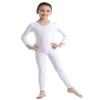 Agoky Kids Girls Metallic Shinny Tank Top Gymnastics Leotard Ballet Dance Wear Jumpsuit White Jumpsuit 10-12 view 1