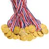 100 Packs Children's Gold Plastic Winner Medals Kids Golden Winner Awards Medals view 1