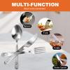 Travel Utensils with Pouch, 4-in-1 Silverware Set 3-Pack with Portable Stainless Steel Spoon, Fork, Knife & Bottle Opener Combo, Cutlery Set for Camping, Hiking, Picnic, Gadgets, Lunch Box for Men view 3