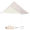 DANCHEL OUTDOOR Waterproof Rain Fly for Bell Tent, 4 Season Yurt Tent Rain Cover Protector Tarp Glamping Gears, PU5000mm Lightweight Oxford Nylon, Beige 4m/13ft view 1