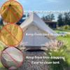 DANCHEL OUTDOOR Waterproof Rain Fly for Bell Tent, 4 Season Yurt Tent Rain Cover Protector Tarp Glamping Gears, PU5000mm Lightweight Oxford Nylon, Beige 5m/16.4ft view 4