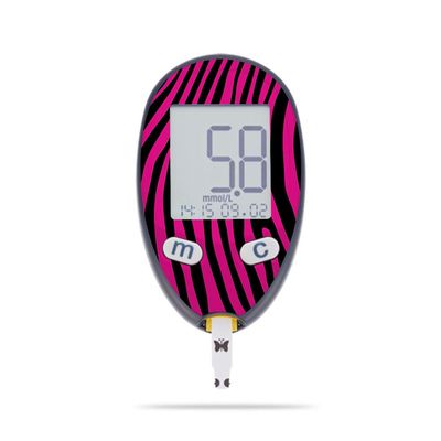 MightySkins Skin Compatible with Abbott Freestyle Freedom Lite - Pink Zebra | Protective, Durable, and Unique Vinyl Decal wrap Cover | Easy to Apply, Remove, and Change Styles | Made in The USA