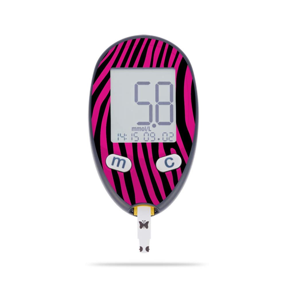 MightySkins Skin Compatible with Abbott Freestyle Freedom Lite - Pink Zebra | Protective, Durable, and Unique Vinyl Decal wrap Cover | Easy to Apply, Remove, and Change Styles | Made in The USA