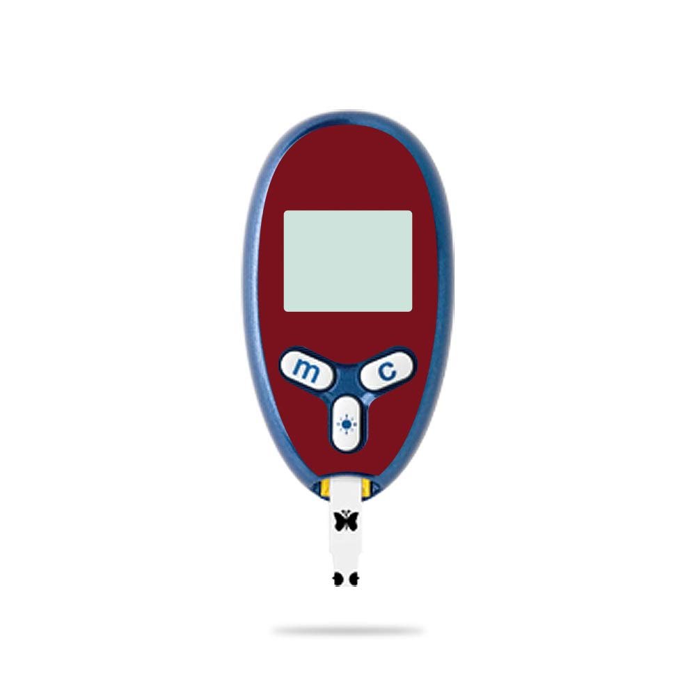 MightySkins Skin Compatible with Abbott Freestyle Lite - Solid Burgundy | Protective, Durable, and Unique Vinyl Decal wrap Cover | Easy to Apply, Remove, and Change Styles | Made in The USA