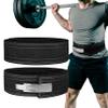 Hawk Sports Weightlifting Belt for Men and Women, 10mm x 4" Genuine Leather Lever Belt for Bodybuilding, Perfect for Deadlifting, Powerlifting, and Squats - Small, Silver/Black view 1