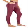PHISOCKAT High Waist Yoga Pants Women with Pockets, Leggings for Women Tummy Control, Workout Leggings Wine view 2