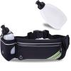 MOVOYEE Running Belt with Water Bottle Holder for iPhone 16 15 14 13 12 11 Pro Max Xs 16e Xr X Plus SE Mini/Galaxy,Reflective Phone Belt Bag for Running Women Men Hydration Waist Bag Fanny Pack Pouch view 1