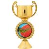 Crown Awards Frisbee Trophies with Custom Engraving, 7.25" Personalized Gold Ultimate Frisbee Trophy On Deluxe Round Base 50 Pack Prime view 2