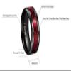 CROWNAL Black Dragon Men Tungsten Carbide Ring Wedding Band 8mm Red Carbon Fiber Black Celtic Dragon Inlay Engraved I Love You Size 7 To 17 view 4