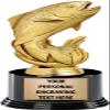 Crown Awards Fish Trophies with Custom Engraving, 7.25" Personalized Gold Trout Fishing Trophy On Deluxe Round Base 10 Pack view 1