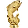 Crown Awards Fish Trophies with Custom Engraving, 7.25" Personalized Gold Trout Fishing Trophy On Deluxe Round Base 10 Pack view 2