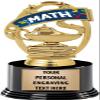 Crown Awards Math Trophies with Custom Engraving, 7.25" Personalized Mathematics Kids Trophy On Deluxe Round Base 10 Pack view 1