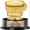 Crown Awards Boxing Trophies with Custom Engraving, 7.25" Personalized Gold Boxing Glove Trophy On Deluxe Round Base 10 Pack view 1