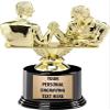 Crown Awards Arm Wrestling Trophies with Custom Engraving, 5.75" Personalized Double Male Arm Wrestling Trophy On Deluxe Round Base 5 Pack Prime view 1