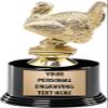 Crown Awards Turkey Trophies with Custom Engraving, 5.75" Personalized Thanksgiving Turkey Trophy On Deluxe Round Base 5 Pack Prime view 1