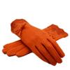 Hiuwa Womens Gloves Wool Cashmere Warm Gloves for Women Winter Fashion Bow Decorations Female Full Finger Gloves Mittens Feminina Orange view 1
