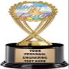 Crown Awards Easter Trophies with Custom Engraving, 7.25" Personalized Kids Easter Trophy On Deluxe Round Base 10 Pack view 1
