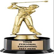 Crown Awards Golf Trophies with Custom Engraving, 7.25" Personalized Male Golfer Award Trophy On Deluxe Round Base 10 Pack