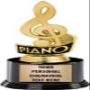 Crown Awards Piano Trophies with Custom Engraving, 7.25" Personalized Piano Music Trophy On Deluxe Round Base 50 Pack view 1