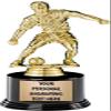 Crown Awards Soccer Trophies with Custom Engraving, 7.25" Personalized Boys Soccer Dribbler Trophy On Deluxe Round Base 50 Pack view 1