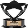 Crown Awards Black Star Trophies with Custom Engraving, 7.25" Personalized Black Star Trophy On Deluxe Round Base 10 Pack view 1