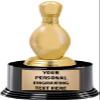 Crown Awards Bowling Trophies with Custom Engraving, 7.25" Personalized Gold Bowling Pin Trophy On Deluxe Round Base 10 Pack view 1