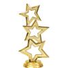 Crown Awards Gold Star Trophies with Custom Engraving, 7.25" Personalized Three Stars Recognition Trophy On Deluxe Round Base 10 Pack view 2