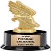 Crown Awards Track and Field Trophies with Custom Engraving, 7.25" Personalized Gold Winged Foot Running Trophy On Deluxe Round Base 10 Pack view 1