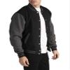 Pro Club Men's Varsity Fleece Baseball Jacket, Black/Charcoal, Large view 4