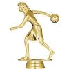 Crown Awards Bowling Trophies with Custom Engraving, 7.25" Personalized Female Bowling Trophy On Deluxe Round Base 10 Pack view 2