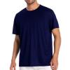 simcotic Big and Tall Workout Shirts for Men, Quick Dry Workout T Shirts, Gym Running Athletic Moisture Wicking Shirts Short Sleeve Tee Navy Blue L view 1