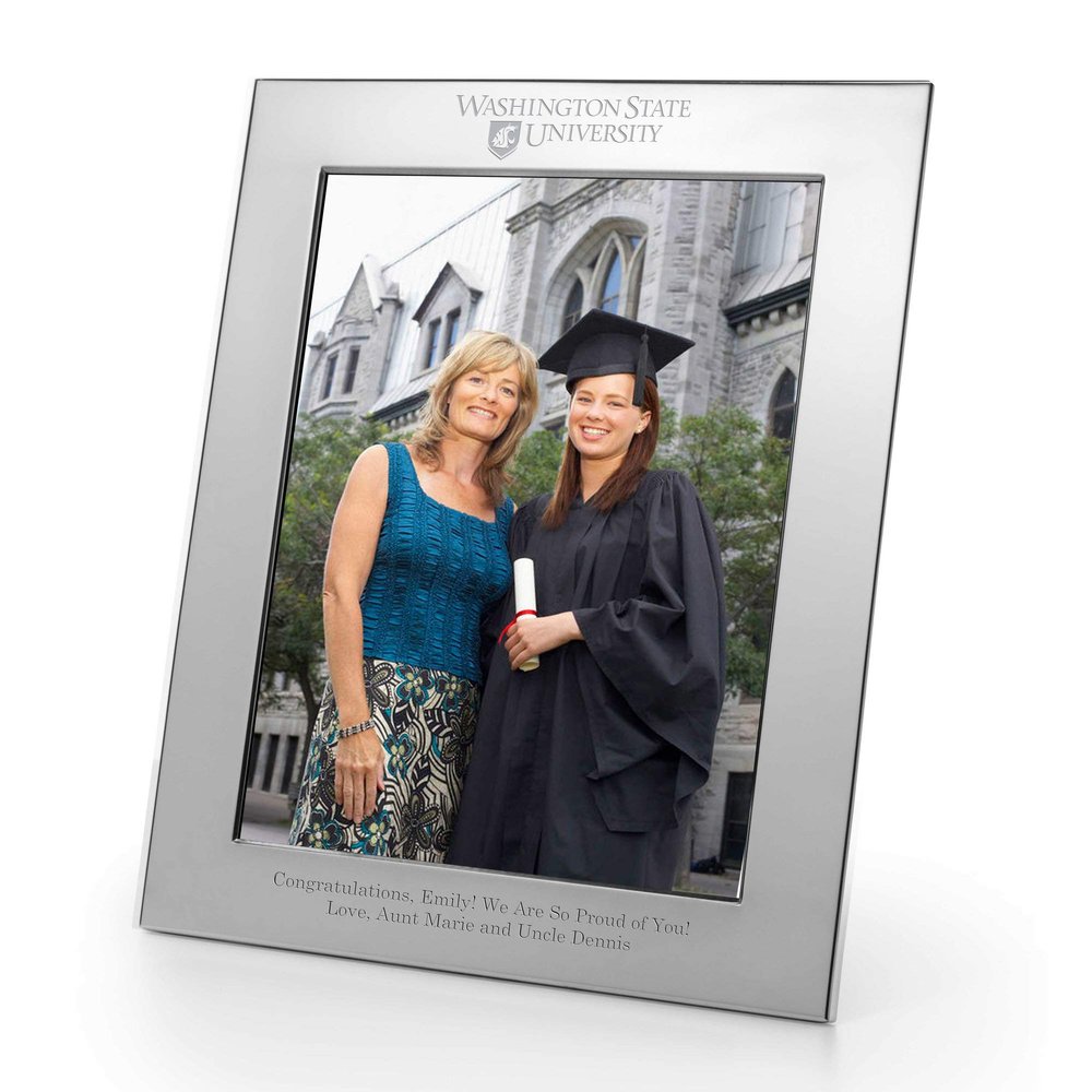 M. LA HART Washington State University Polished Pewter 8x10 Picture Frame