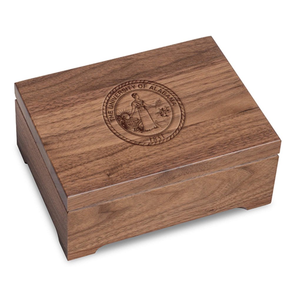 M. LA HART University of Alabama Solid Walnut Desk Box