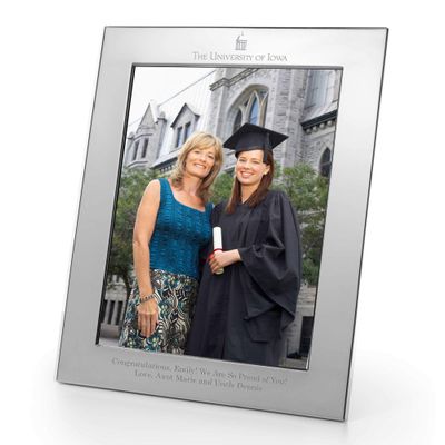 M. LA HART University of Iowa Polished Pewter 8x10 Picture Frame