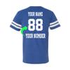 Customized Unisex Tee-Shirt Personalized with Your Name and Team Number (Vintage Royal, X-Large) view 2