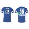 Customized Unisex Tee-Shirt Personalized with Your Name and Team Number (Vintage Royal, X-Large) view 3