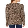 Amazon Essentials Women's Regular-Fit Lightweight Long-Sleeve V-Neck Sweater (Available in Plus Size), Camel Leopard, Small view 3