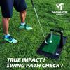 WINNER SPIRIT Real Swing 300 Golf Swing & Hitting Trainer, True Impact, Checking Path After Swing Practice Mat Groover Training Aid, Height Adjustable (Real Swing 300) view 2