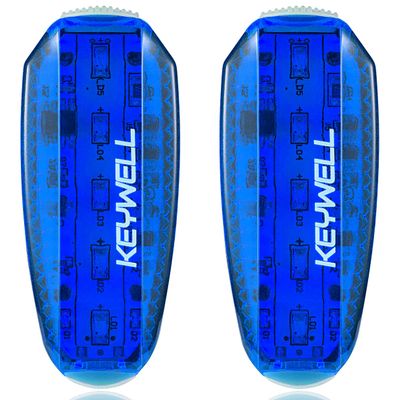 USB Rechargeable LED Safety Lights (2 Pack) - Clip on Strobe Running Lights for Runners, Joggers,Walkers,Kids,Dogs,Bike Tail Lights - High Visibility Accessories for Reflective Gear (Blue)